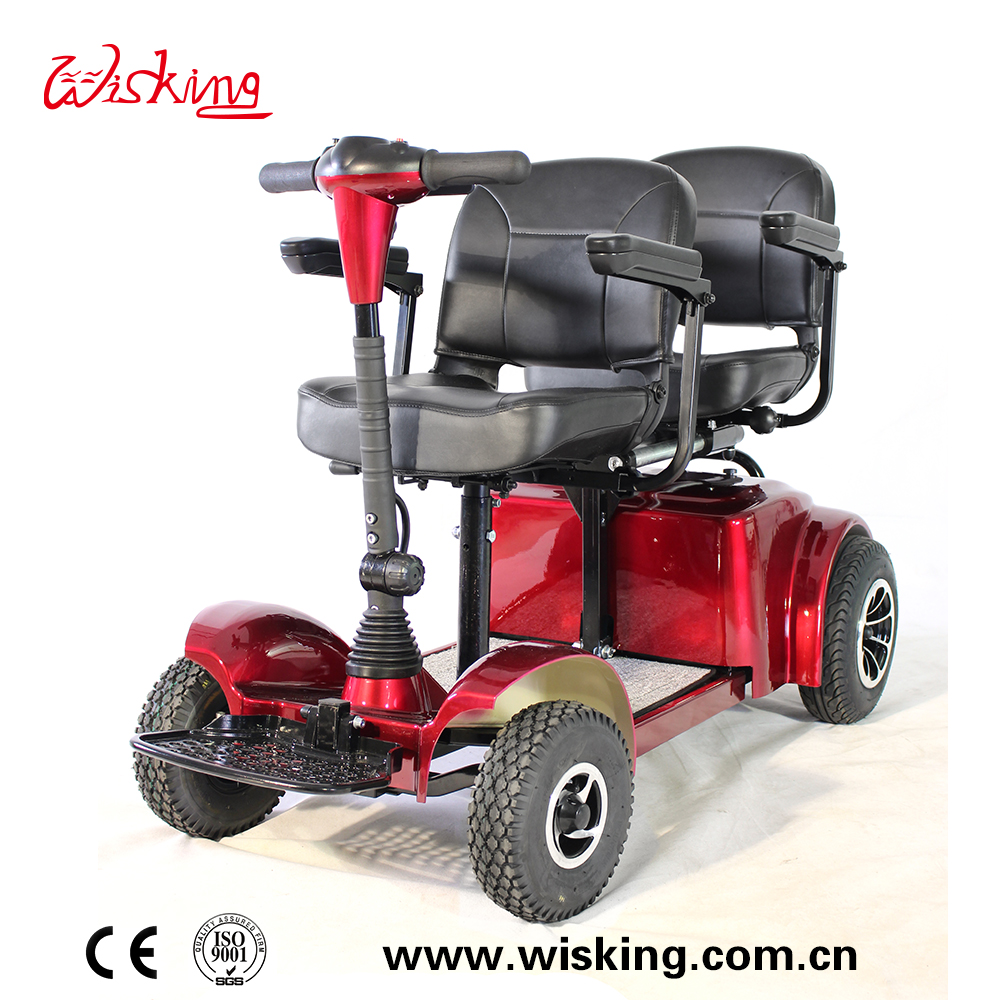 Outdoor double seat mobility electric scooter for disabled