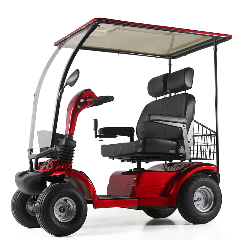 double seat mobility scooter with 16 inch tire for elderly
