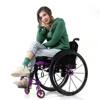 Portable Manual Folded Active Wheelchair on Plane