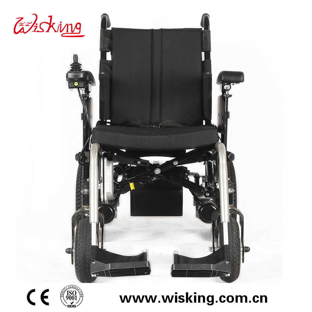 four wheels foldable handicapped electric Wheelchair with e-brake